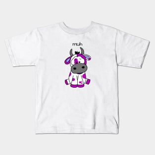 purple Cow Muh Doodle Kids T-Shirt